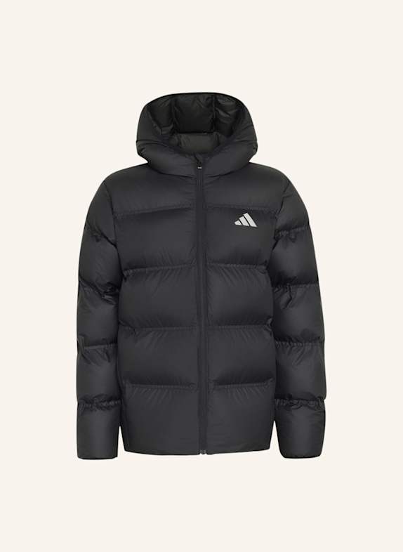 adidas JACKE, KUNSTDAUNEN SCHWARZ/ SILBER