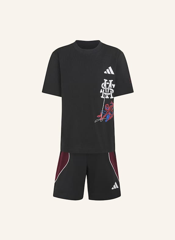 adidas ADIDAS MARVEL SPIDER-MAN SET, T-SHIRT UND SHORTS SCHWARZ/ WEISS