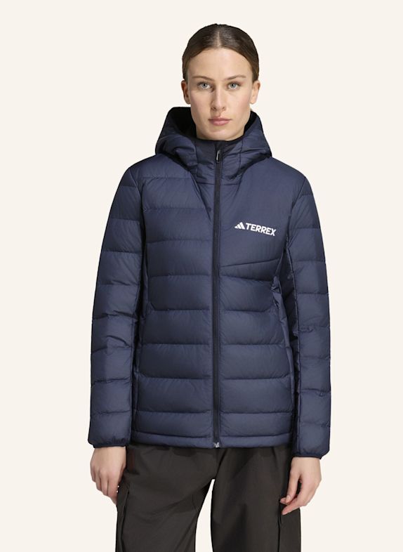 adidas TERREX TERREX MULTI DAUNENJACKE, CLIMAWARM, KAPUZE, LEICHT BLAU