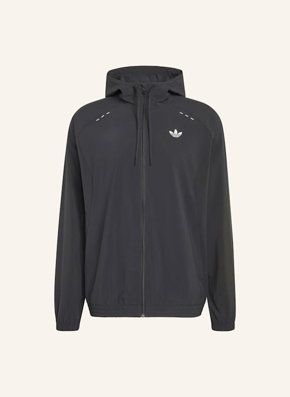 adidas Originals TECH TREFOIL ESSENTIALS ORIGINALS JACKE, KAPUZE, DURCHGEHENDER REISSVERSCHLUSS SCHWARZ