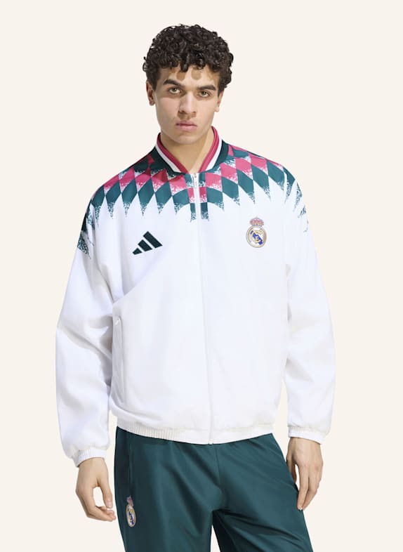 adidas REAL MADRID STADIUM TRAININGSJACKE WEISS