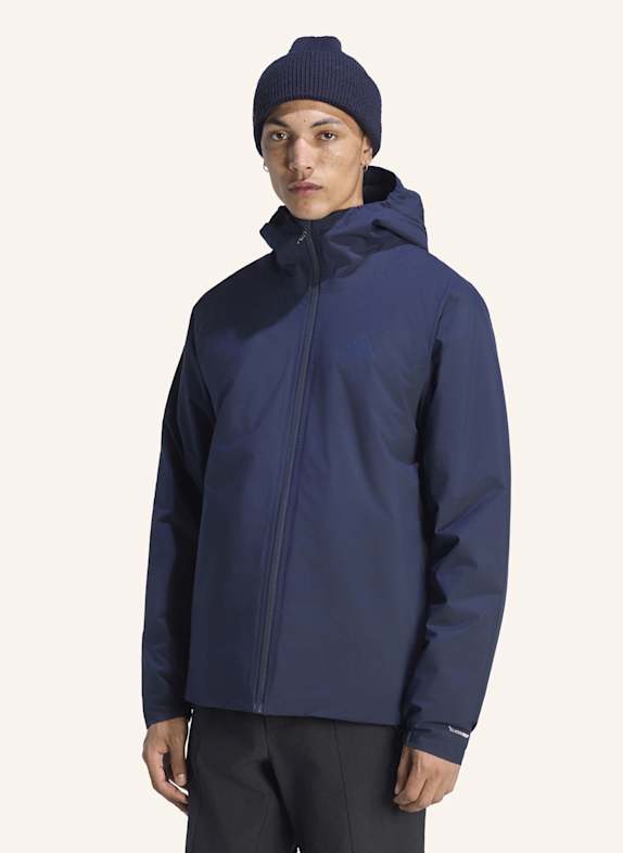 adidas TERREX TERREX MULTI ESSENTIALS CLIMAPROOF KAPUZENJACKE, ISOLIEREND BLAU