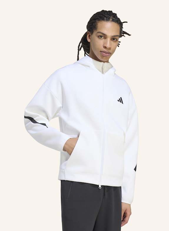 adidas ADIDAS Z.N.E. TRAININGSJACKE, DURCHGEHENDER REISSVERSCHLUSS WEISS