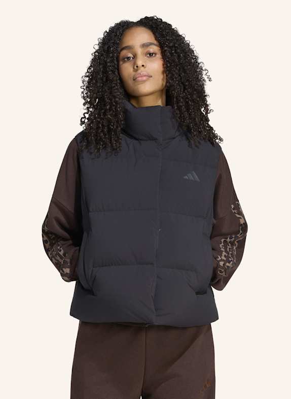 adidas HELIONIC PUFFER DAUNENWESTE SCHWARZ