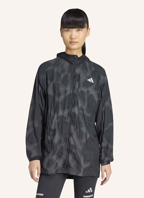 adidas ADI365 HI-VIS JACKE, ALLOVER-PRINT SCHWARZ