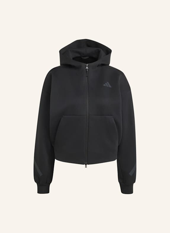 adidas ADIDAS Z.N.E. SWEATSHIRT, KÜRZER GESCHNITTEN, DURCHGEHENDER REISSVERSCHLUSS SCHWARZ