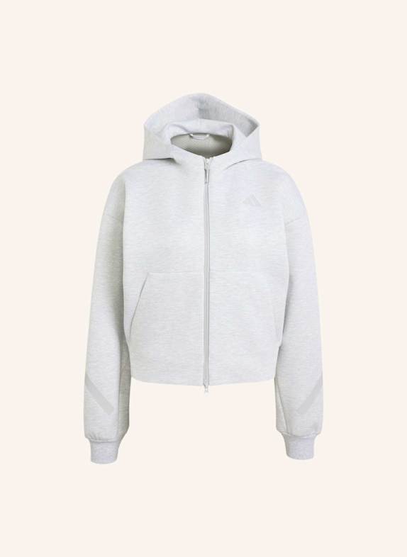 adidas ADIDAS Z.N.E. SWEATSHIRT, KÜRZER GESCHNITTEN, DURCHGEHENDER REISSVERSCHLUSS GRAU