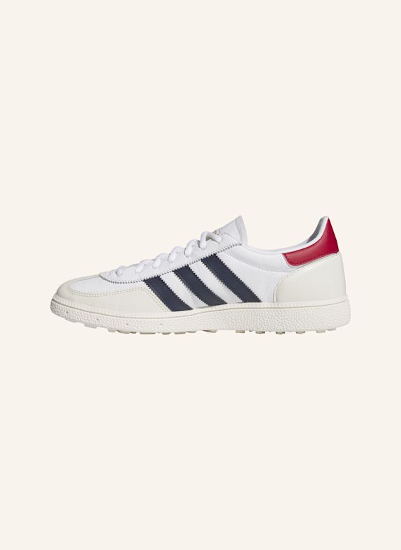 adidas SPEZIAL SPIKELESS GOLFSCHUH WEISS / BLAU / ROT