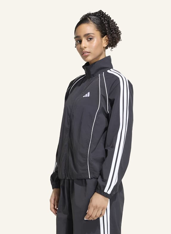 adidas ICONIC TRAININGSJACKE, GEWEBT, 3-STREIFEN SCHWARZ/ WEISS