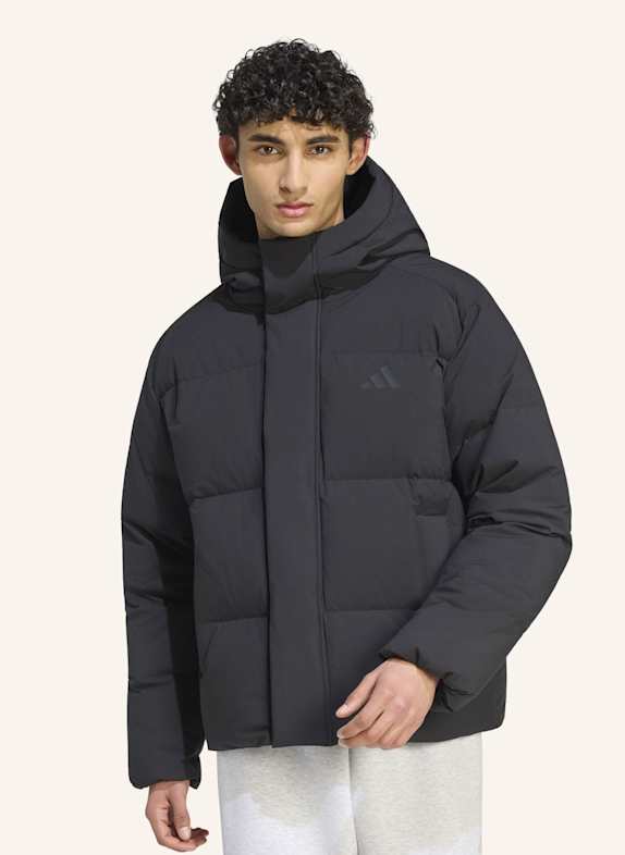 adidas HELIONIC PUFFER JACKE KAPUZE SCHWARZ