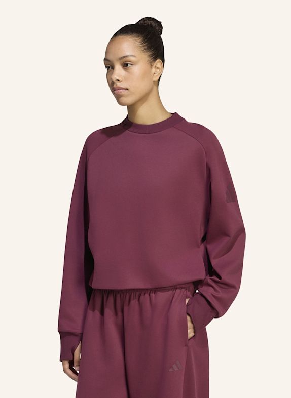 adidas SOFT LUX WINTER-SWEATSHIRT, GEWIRKTES MATERIAL ROT