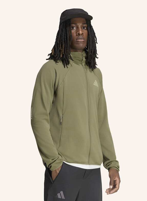 adidas TERREX TERREX XPERIOR CLIMAWARM+ VENTKNIT FLEECE-KAPUZENJACKE GRÜN