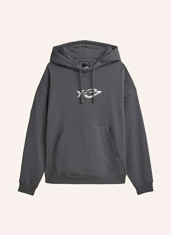 Y-3 Y-3 LIQUID LOGO KAPUZENJACKE, FRENCH TERRY GRAU