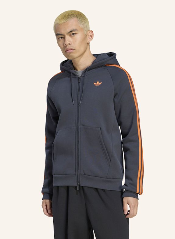 adidas Originals ADICOLOR OVER THE HOOD STRIPES KAPUZENJACKE GRAU