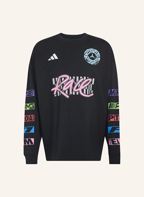 adidas MERCEDES – AMG PETRONAS FORMULA 1 TEAM LIGHTS ON LONGSLEEVE T-SHIRT SCHWARZ