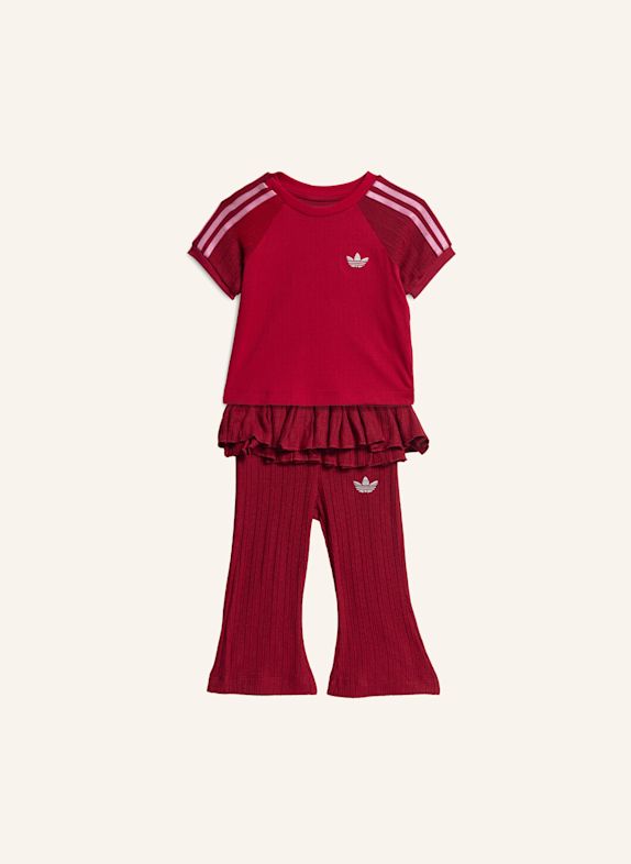 adidas Originals T-SHIRT LEGGINGS SET, SCHMAL GESCHNITTEN, STRICK ROT