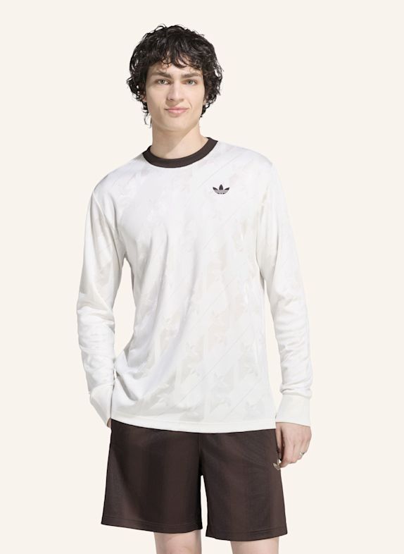 adidas Originals JACQUARD TREFOIL JERSEY, LANGÄRMELIG WEISS