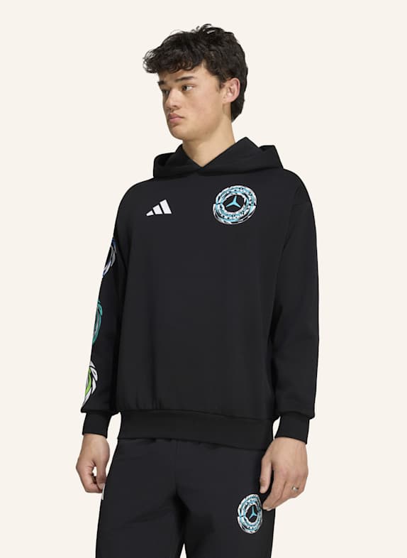 adidas MERCEDES AMG PETRONAS FORMULA 1 TEAM LIGHTS ON HOODIE SCHWARZ