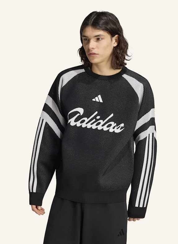 adidas HOUSE OF TIRO SWEATSHIRT, GEWIRKTES MATERIAL SCHWARZ/ WEISS