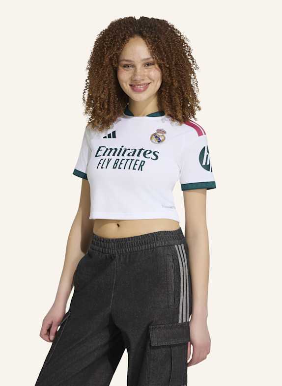 adidas REAL MADRID 26/27 CROPPED HEIMTRIKOT WEISS