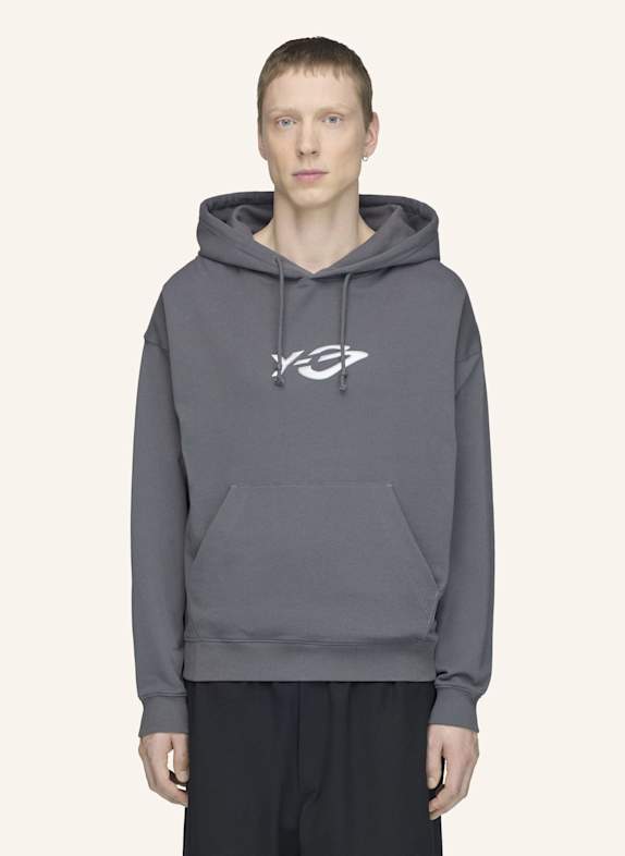 Y-3 Y-3 LIQUID LOGO KAPUZENJACKE, FRENCH TERRY GRAU