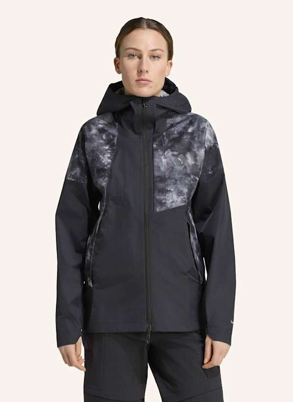adidas TERREX TERREX XPERIOR 2.5-LAGEN-HYBRID-JACKE, PRIMEKNIT, SPRÜHFÄRBUNG, CLIMAPROOF-BESCHICHTUNG SCHWARZ