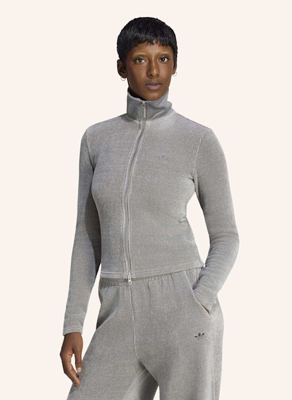 adidas Originals PREM ESS CHENILLE CARDIGAN, REISSVERSCHLUSS GRAU