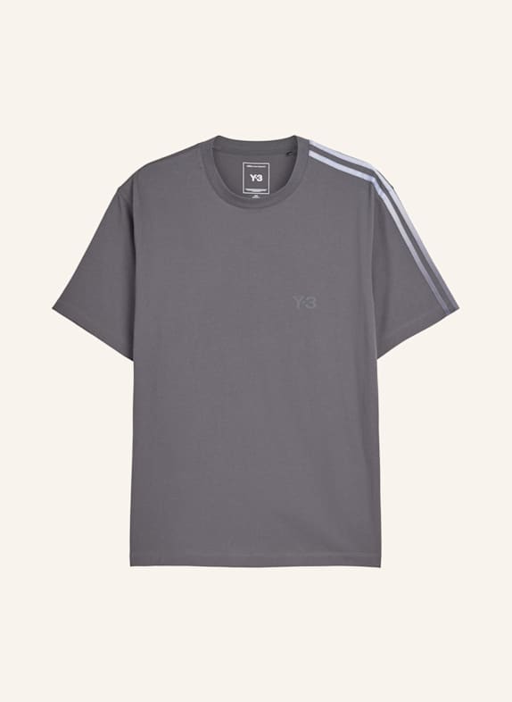 Y-3 Y-3 T-SHIRT, STREIFEN MIT FARBVERLAUF GRAU
