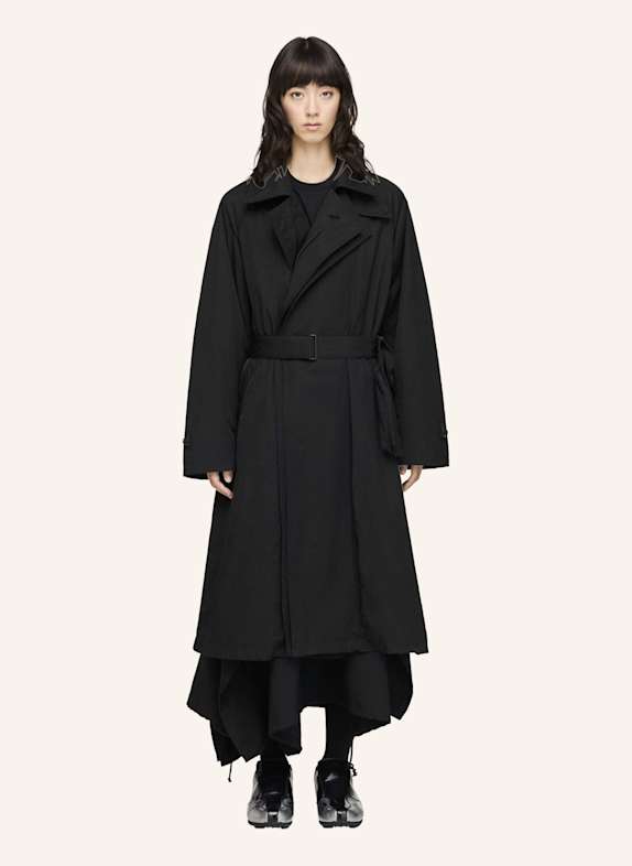 Y-3 Y-3 MANTEL AUS GESPONNENEM NYLON SCHWARZ