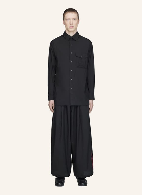 Y-3 Y-3 GRADIENT 3-STREIFEN NYLON WEITE HOSE SCHWARZ