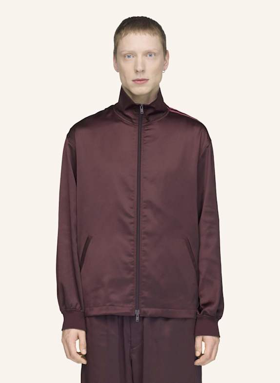 Y-3 Y-3 SATIN GRADIENT 3-STREIFEN TRAININGSJACKE ROT