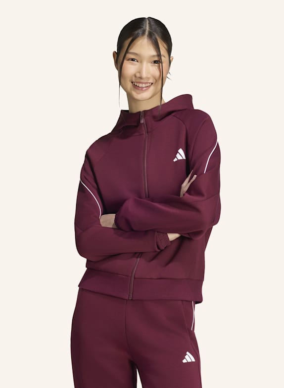 adidas STADIUM SMALL LOGO KAPUZENJACKE ROT