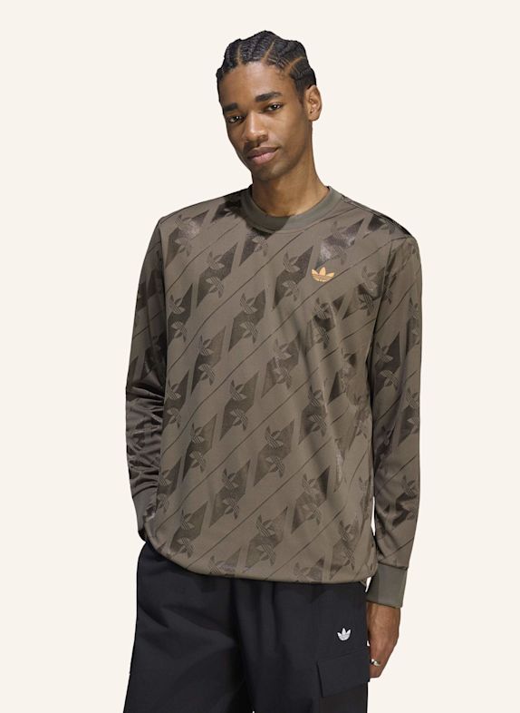 adidas Originals JACQUARD TREFOIL JERSEY, LANGÄRMELIG BRAUN