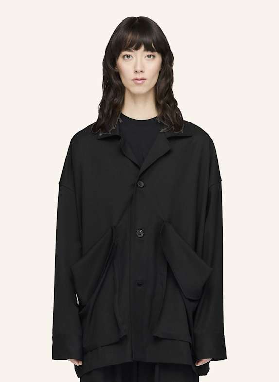 Y-3 Y-3 CHORE WOLLMANTEL SCHWARZ