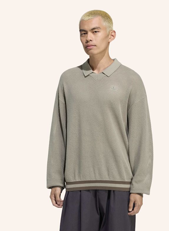 adidas Originals FULLY FASHION OBERTEIL, GEWIRKTES MATERIAL, LANGÄRMELIG SILBER