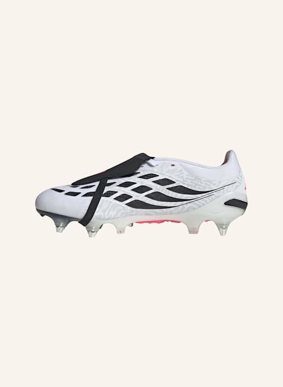 adidas PREDATOR PRO FUSSBALLSCHUH, WEICHE BÖDEN, UMSCHLAGBARE ZUNGE WEISS/ NEONORANGE/ SCHWARZ