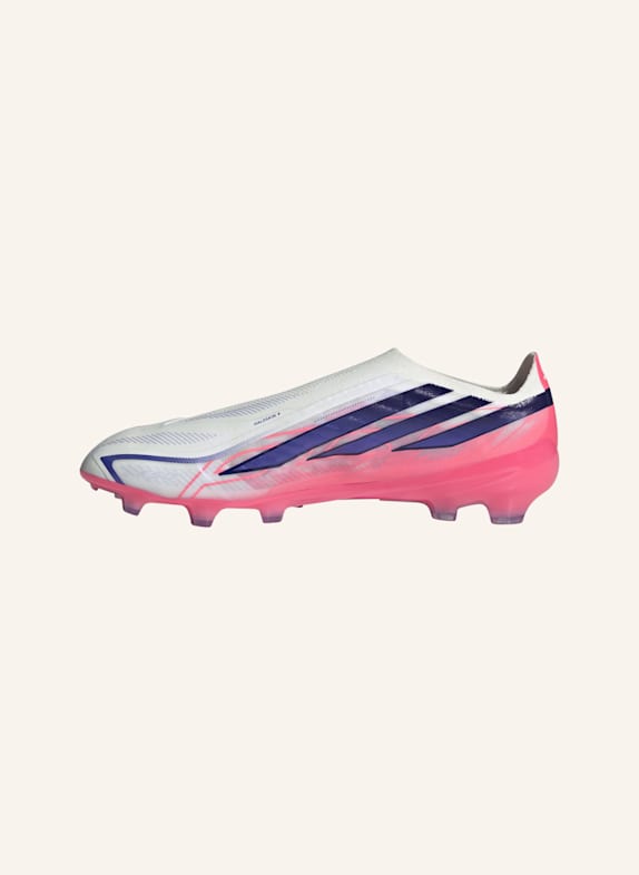 adidas F50 HYPERFAST PRO FUSSBALLSCHUH, FESTE BÖDEN, OHNE SCHNÜRSENKEL WEISS/ DUNKELLILA/ NEONORANGE