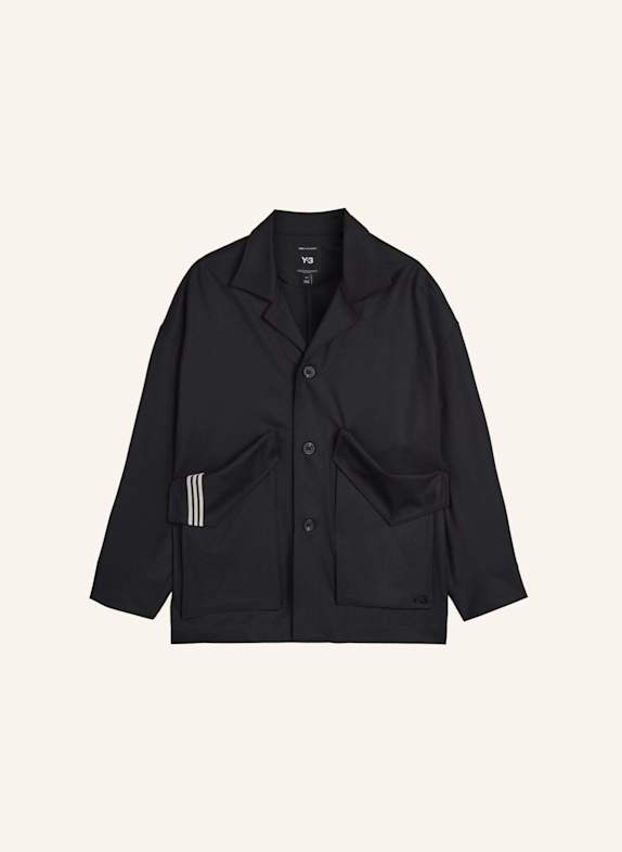 Y-3 Y-3 CHORE WOLLMANTEL SCHWARZ
