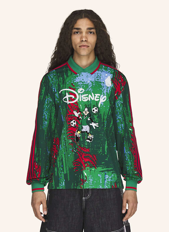 adidas Originals BRAIN DEAD DISNEY JERSEY, LANGÄRMELIG ROT/ GRÜN/ BLAU