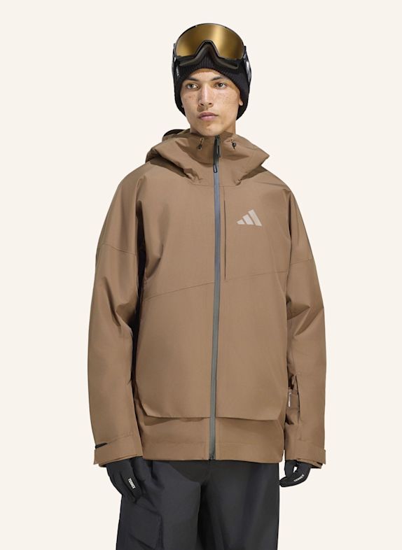adidas TERREX TERREX XPLORIC CLIMAPROOF ISOLATIONSJACKE, 2-LAGIG BRAUN