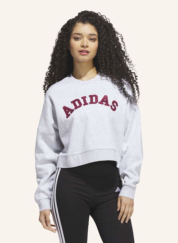 adidas CHENILLE LOGO GRAFIK SWEATSHIRT GRAU