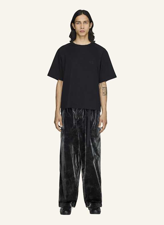 Y-3 Y-3 MARBLE NYLON HOSE, SCHMAL ZULAUFEND SCHWARZ