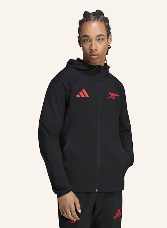 adidas ARSENAL FC TIRO TRAVEL WINDBREAKER SCHWARZ