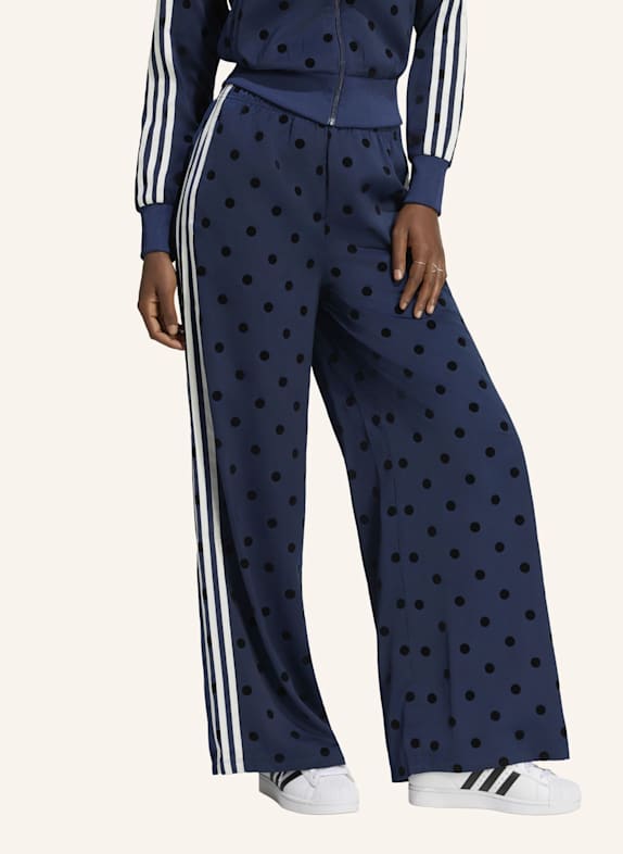 adidas Originals Track Pants SATIN POLKA DOTS WIDE LEG BLAU