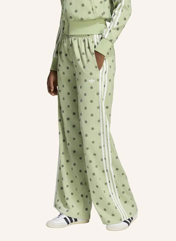 adidas Originals Track Pants SATIN POLKA DOTS WIDE LEG GRÜN