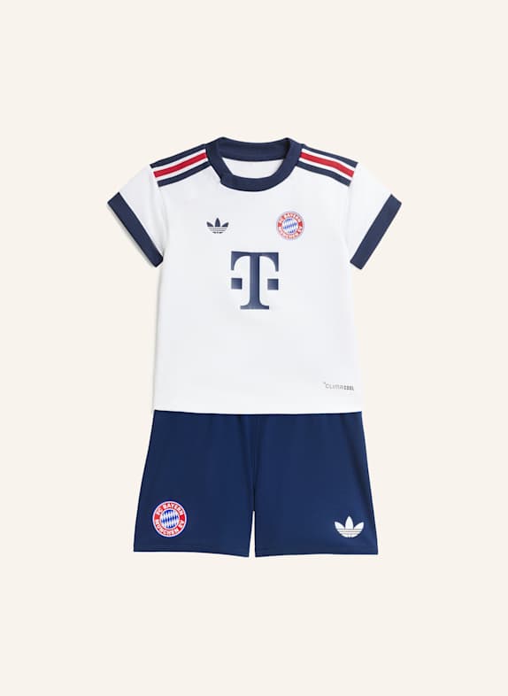 adidas FC BAYERN MÜNCHEN 26/27 MINI-AUSWÄRTSAUSRÜSTUNG WEISS