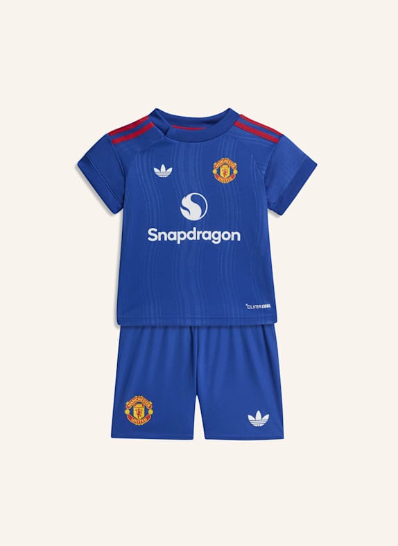 adidas MANCHESTER UNITED 26/27 MINI-AUSWÄRTSAUSRÜSTUNG BLAU