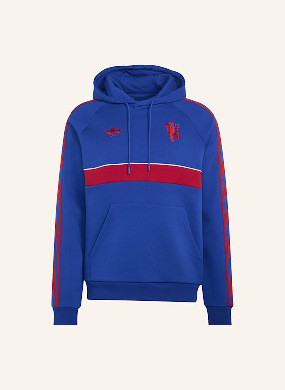 adidas MANCHESTER UNITED ORIGINALS HOODIE BLAU
