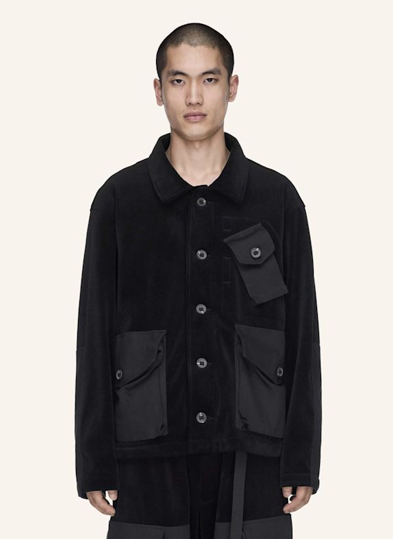 Y-3 Y-3 UTILITY-BLOUSON, SAMTCORD SCHWARZ