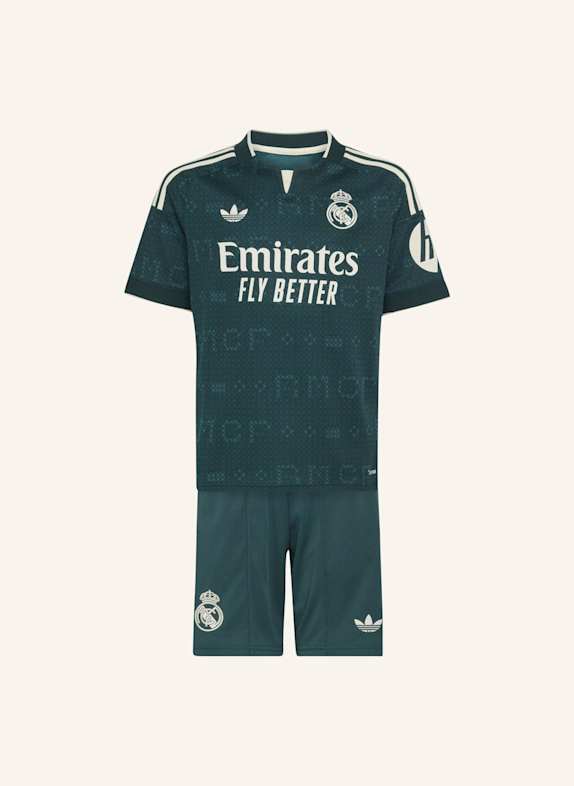 adidas REAL MADRID 26/27 KIDS AUSWÄRTSAUSRÜSTUNG GRÜN